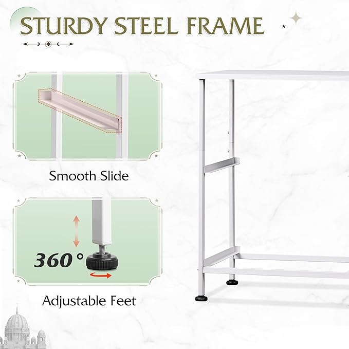 WLIVE White Night Stand, Small Dresser with 2 Drawers & Wooden Top, Nightstand with Fabric Bins, Bedside Table End Table for Bedroom, Closet, Entryway, College Dorm, White