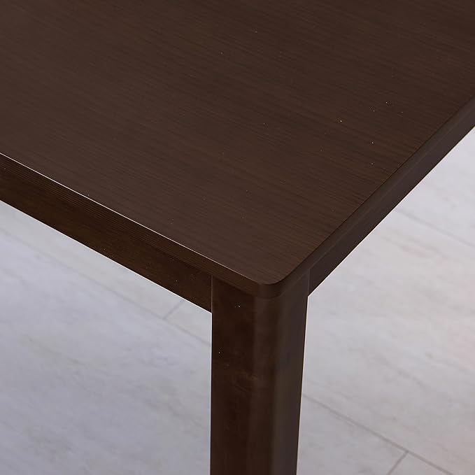 Livinia Cabin 45.3" Wooden Dining Table/Small Rectangular Modern Farmhouse Solid Wood Kitchen Table Desk (Walnut)