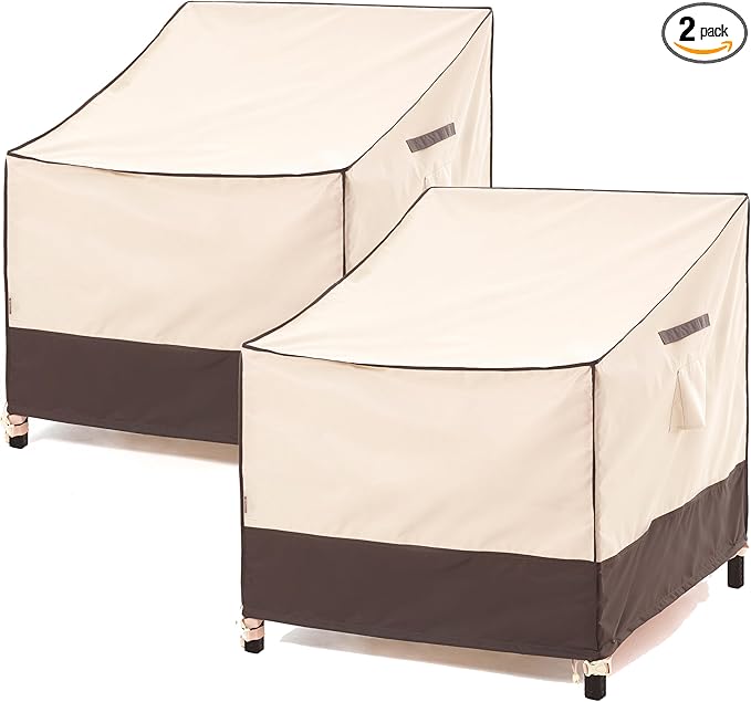 F&J Outdoors Patio Chair Covers Waterproof Outdoor Deep Seat Chair Cover, 35" W x 39" D x 36" H, 2Pack