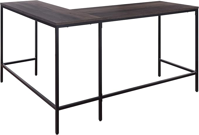 OSP Home Furnishings Contempo L-Shaped Desk, Ozark Ash