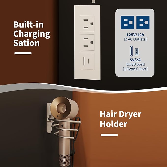 Garvee Vanity Desk with Large Mirror and Lights & Magnifying Glass, Makeup Table, Dressing Table Set with Stool, Power Outlet, 3 Lighting Modes, 10 Drawer, Black