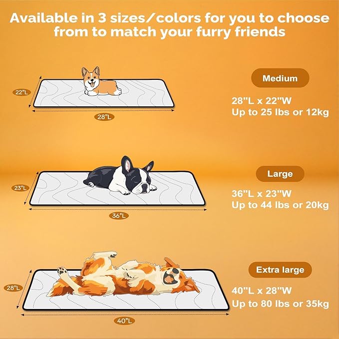 Cozyide Dog Crate Pad, Extra Large Reversible Dog Cooling Mat(Cool & Warm), Washable Soft Crate Mat for All Season, 40" L x 28" W, Dark Grey & Light Grey