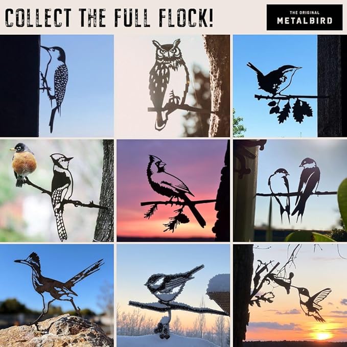 METALBIRD - Road Runner - Outdoor Tree Ornaments in Corten Steel - Metal Art Proudly Made in The USA