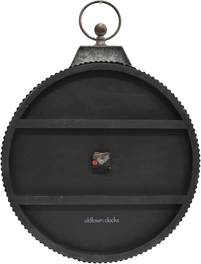 Oldtown 29" x 24" Hanging Ring Farmhouse Vintage Pocket Watch Country Style Wall Clock