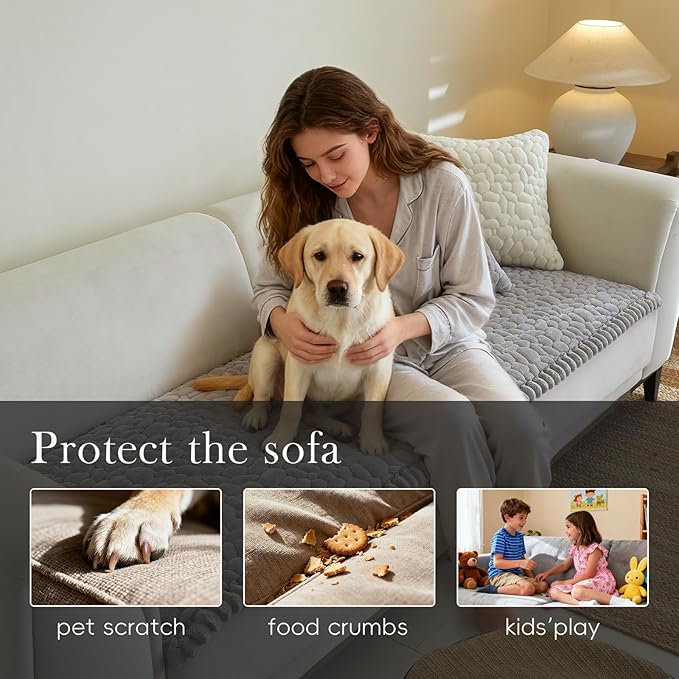 Couch Covers for 3 Cushion Couch Sofa Pet Friendly,Non-Slip Sofa Cover Washable