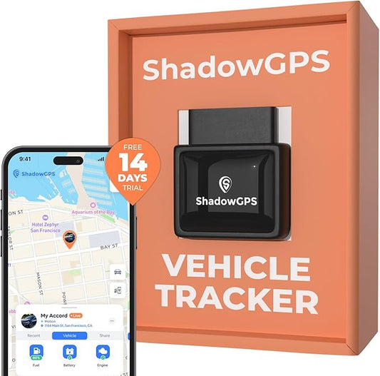 OBD2 GPS Tracker for Vehicles - Car Tracker Device Hidden with Vehicle Location, Trip History, Driving Alerts, GeoFence for Fleets & Family with 14 Days Free Trial, Plug-n-Play, Device Only