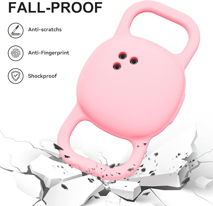 DDJ for Tile Life360 Sticker (2024) Tracker Cat Collar Case, 2-Pack Silicone Anti-Lost Protective Cover Tile Tracker Holder for Dog & Pet Collars, Ultra Durable, Easy Installation, Lightweight, Pink