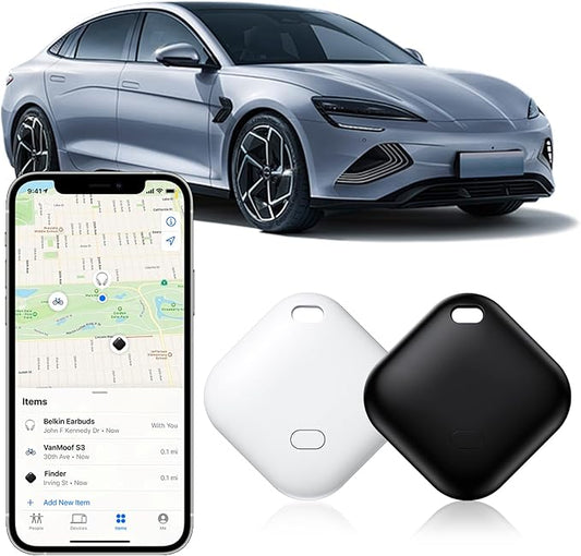 2 Pack GPS Vehicle Tracker, Hidden Vehicle Tracker, No Subscription and Monthly Fees and SIM Card Required, Tracker with Sound, Works with Find My, Suitable for Children, Pets, Vehicles (iOS only)