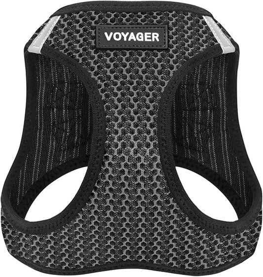 Best Pet Supplies Voyager Step-in Air Harness - All Weather Mesh, Reflective, No Pull Harness for Dogs, Cats - Secure with Hook & Loop Fastener, Buckle, Double D-Rings - Tone, S