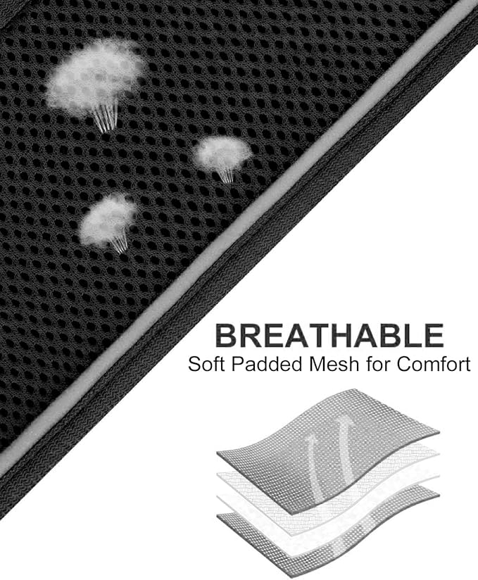 Joytale Small Dog Harness, Breathable Mesh Step-in Vest, Reflective Soft Padded Harnesses for Cats and Puppies Dogs, Black, XXXS