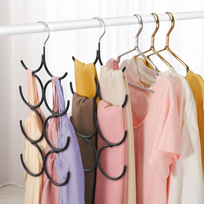 DOIOWN Tank Top Hanger,4 Pack Space Saving Hangers Bra Camisole Hanger,Small Closet Organizers and Storage for Dorm & Apartment Holds Camisoles,Bras,Scarfs,Ties,Belts