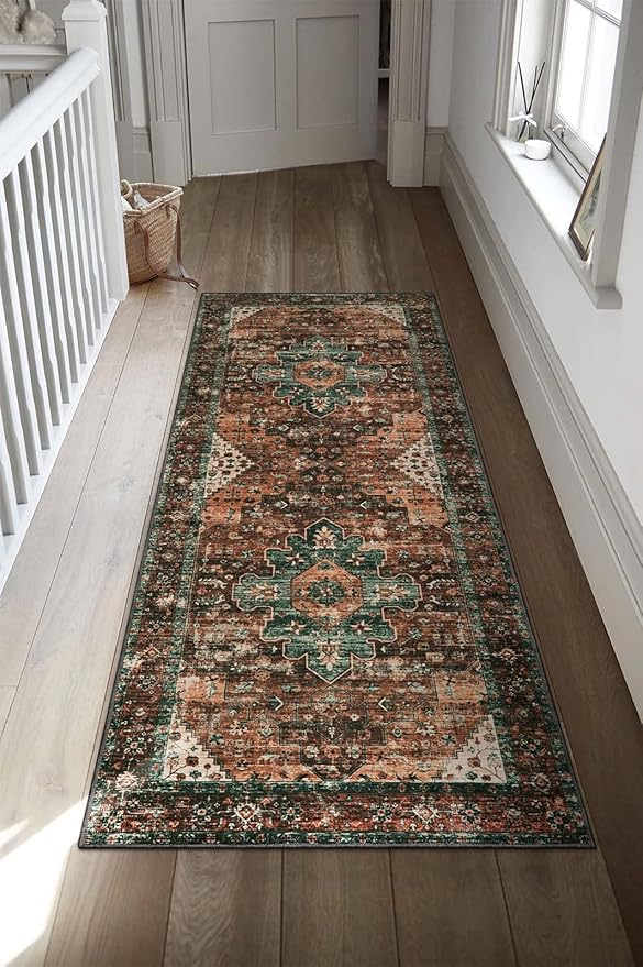 Moynesa Ultra-Thin Washable Runner Rug - 2x5 Laundry Room Rug Low Pile Hallway Rug Runner, Non Slip Non Shedding Pet Friendly Indoor Floor Carpet Runner for Bathroom Kitchen Living Room Bedside