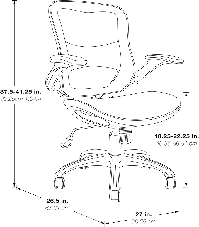 Office Star Ventilated Manager's Office Desk Chair with Breathable Mesh Seat and Back, White Base, White