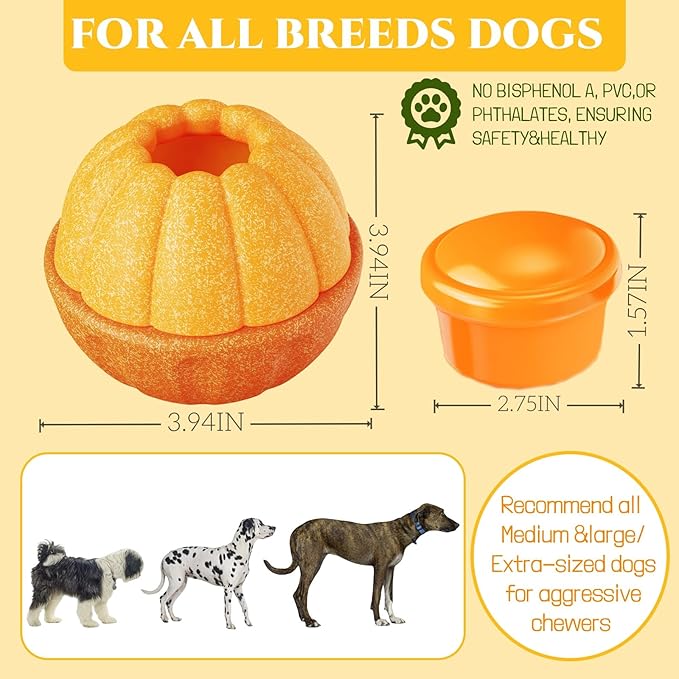 Frozen Treat Dog Toy for Aggressive Chewers, Fillable Dog Toys to Freeze | Frozen Treat Holder with Mold for Medium Large Dogs | Easy to Clean