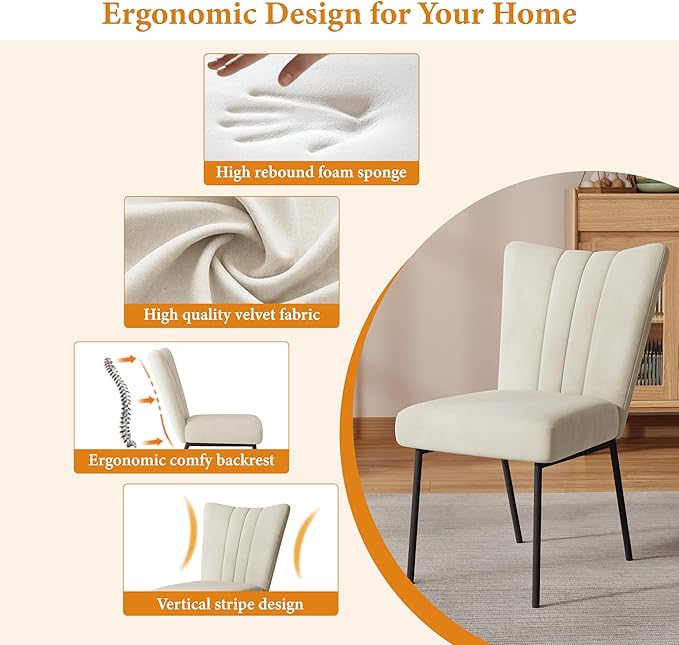 ZckyCine Dining Table Set for 6, Modern 78'' Dark Wood Dining Table and Fabric Dining Chairs Set of 6,Table and Chairs Set of 6,Ideal for Kitchen Dining Room