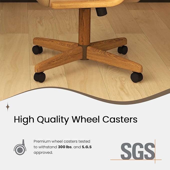 Chromcraft Douglas Set of 1 Classic Caster Swivel Tilt Dining Chairs Swivel Tilt Dining Chairs, Kitchen Chairs (Taupe-Chestnut)