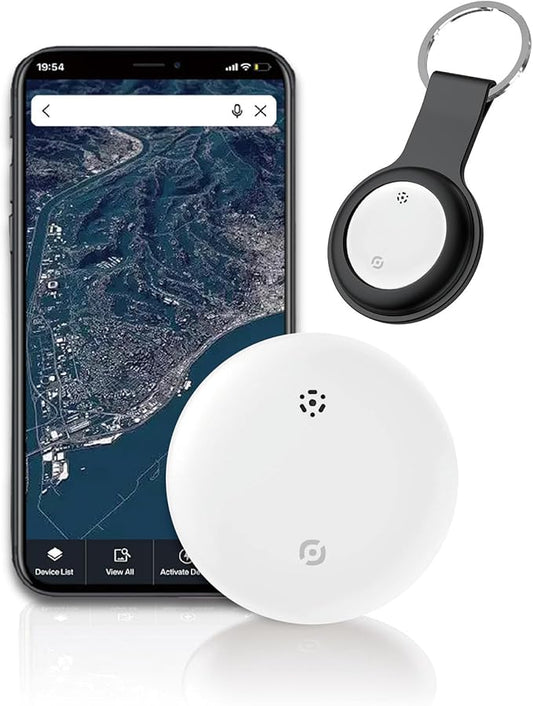 Smart Tracker Tags-1 Pack for iOS-Accurate Location Tracking-Waterproof & Compact Design-Long-Lasting Battery-Ideal for Keys, Luggage, and Pets (WhiteF, 1 PCS)