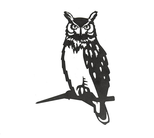 METALBIRD - Great Horned Owl - Outdoor Tree Ornaments in Corten Steel - Metal Art Proudly Made in The USA