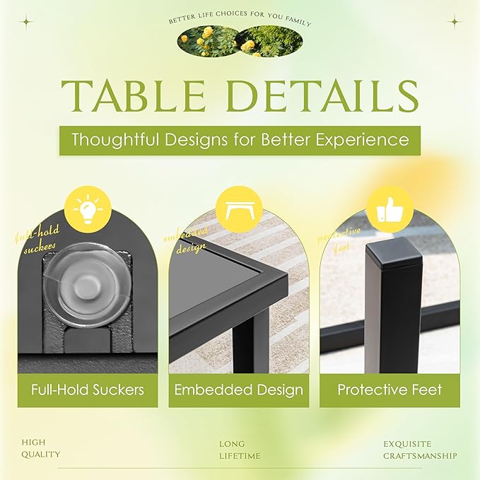 Greesum 4 Pieces Outdoor Furniture Set All Weather Patio Conversation Set with Porch Loveseat, Garden Bistro Chairs with Glass Coffee Table for Garden Backyard Poolside Textile Modern, Yellow