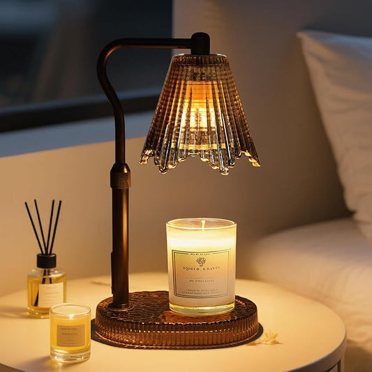 Candle Warmer Lamp with Timer Dimmable, Birthday Gifts for Women Mom, House Warming Gifts New Home Decor, Wax Melt Warmer for Jar Candles with 2 Bulbs