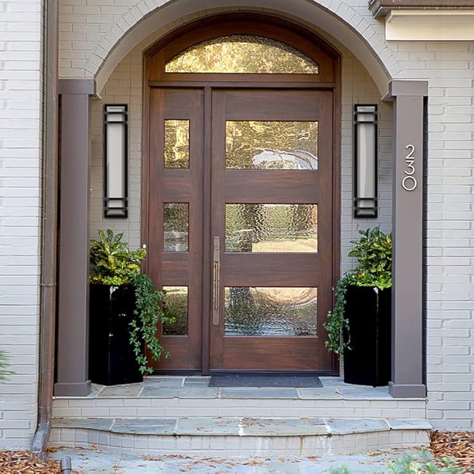 Sytmhoe Exterior Wall Lights,23.6in 36W LED Modern Porch & Patio Wall Light Fixture, Black Aluminum Exterior Sconce Wall Mounted Lights Suitable for Garage Living Room Courtyard House(3000K)