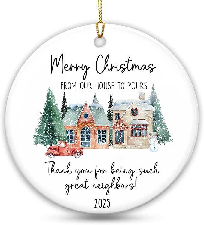 Neighbor Awesome Neighbor Ornaments, for Neighbors, Ideal Gifting to Friends, Unique and Decorative Neighbor Ornaments, Awesome Neighbors Gift