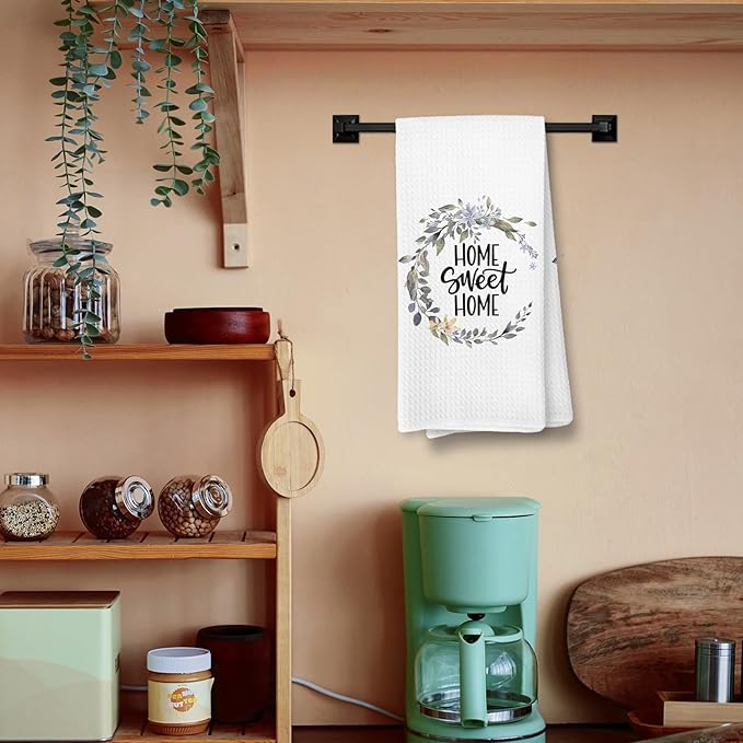 Voatok Home Sweet Home Garland Bath Towel,Family Sweet Gifts Decorative Towel,New Home Housewarming Decor,Mom Gifts