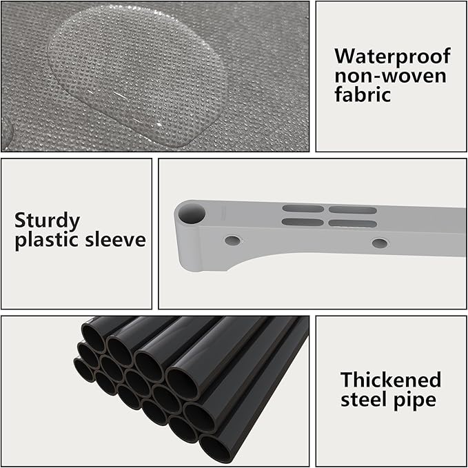 JIUYOTREE Portable Bookshelf, 9 Cube Closet Storage Organizer Bookcase,Clothes Storage for Living Room,Study Room,Bedroom, Grey