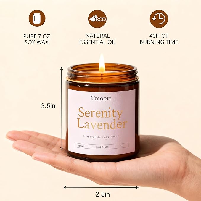 Scented Candles - 6 Pack Home Aromatherapy Jar Candle Set Gifts for Women, 7 oz Soy Wax Candles for Birthday, Valentine, Anniversary
