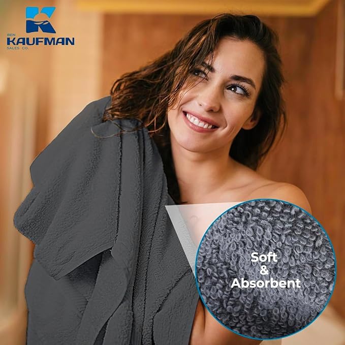 Kaufman - Personalized Velour Beach and Pool Towel 100% Cotton 30in X 60in Solid Color Bath Towel Embroidered (Steel)