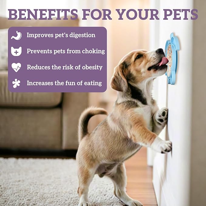 Turtle Dog Lick Mat for Dogs, Dog Slow Feeder Toy with Suction Cup, Dogs Licking Mats for Pets, Food-Safe Silicone Pet Lick Pad, Improve Digestion, Suitable for Various Foods