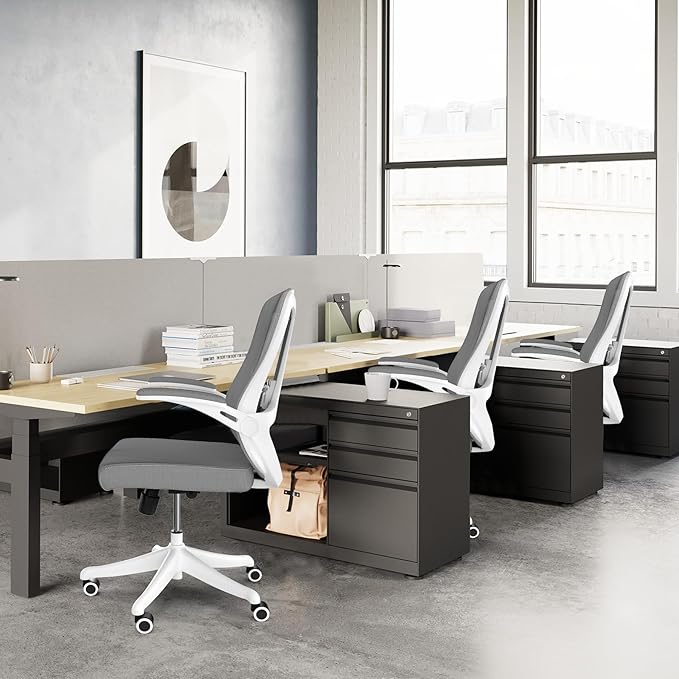 Mesh Office Computer Desk Managerial Executive Chair, Ergonomic High Back Comfy Swivel Gaming Home Chairs with Wheels, Comfortable Lumbar Support, Comfy Arms for Study,Home,Bedroom