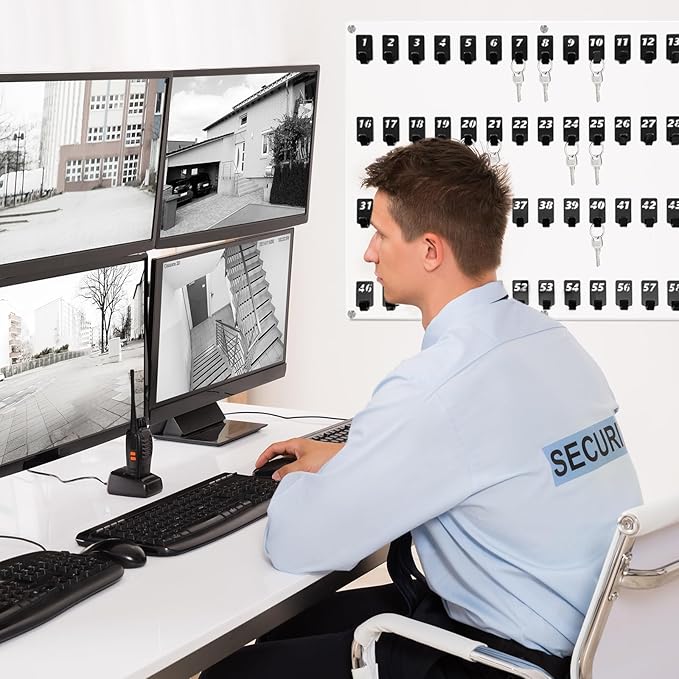 Acrylic Key Board with 60 No. Hooks Wall Mount Key Rack Holder Hanger Storage Collection for School, Garage, Car Dealer, Office, Hotel, Real Estate(Transparent)