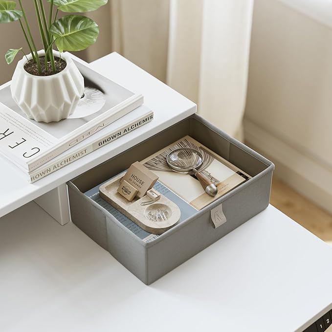 Agilestic 48 x 23 Inches Electric Standing Desk with 2 Storage Drawers, Adjustable Height Sit and Stand Computer Table with Splice Board, White