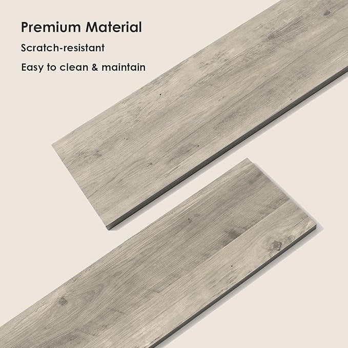 DINZI LVJ Long Wall Shelves, 47.3" Large Floating Shelves Set of 2, Farmhouse Display Shelf Wall Mounted with Heavy Duty Brackets, Easy Assembly for Kitchen, Bathroom, Bedroom, Balcony, Gray Wash