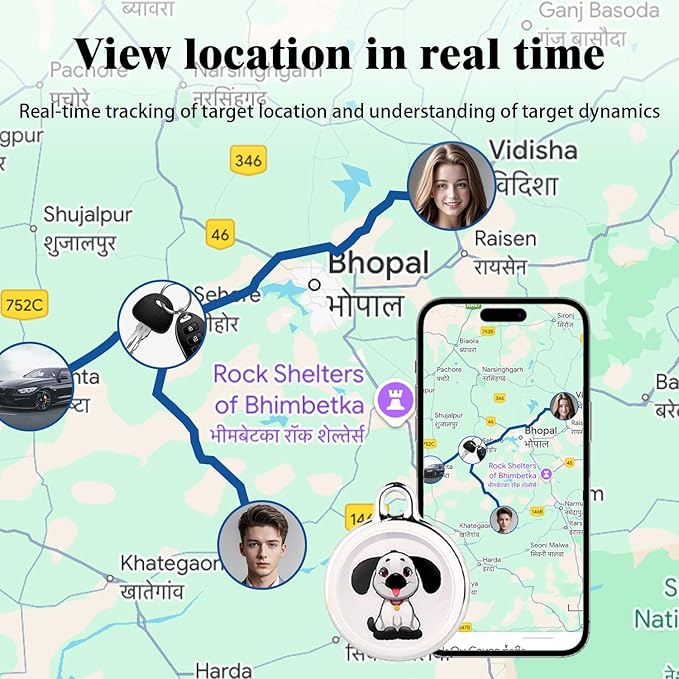 GPS Tracker for Vehicles, Cars, Kids, Pets & Seniors – No SIM Card, No Subscription – Real-Time Tracking Device with Full US Coverage – Portable & Accurate Locator