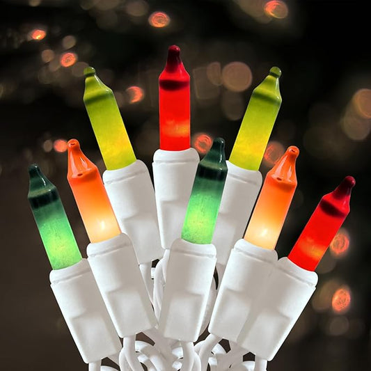 Christmas Lights 100 Count Pastel Decorative Mini String Lights with White Wire for Outdoor Indoor Easter Decorations,Christmas,Wedding,Valentines Day Decor,UL Certified (21feet)