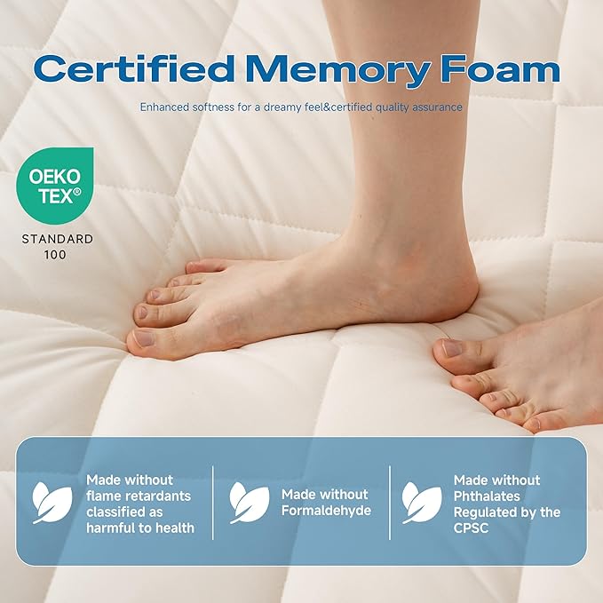 Aircliff Japanese Floor Mattress, Roll Up Tatami Mat, Sleeping Pad, Shikibuton, High Density Foam Floor Bed Futon Mattress for Sleeping, Dormitory, Guest Bed, Designed in Japan(Twin)