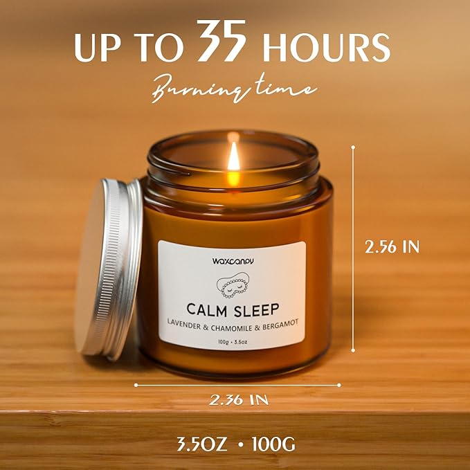 Scented Candle Gift Set, Soy Candles for Women, Sleep Candles for Home Scented, 2 Pack Aromatherapy Candle for Relaxing, Sleep, Stress Relief & Home Decor