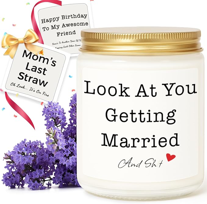 Funny Wedding Gifts for Women, Bridal Shower Gifts for Bride, Unique Engagement Gift for Couple, Bachelorette & Bride to Be, Best Friend, Her, Sister, Replaceable Stickers