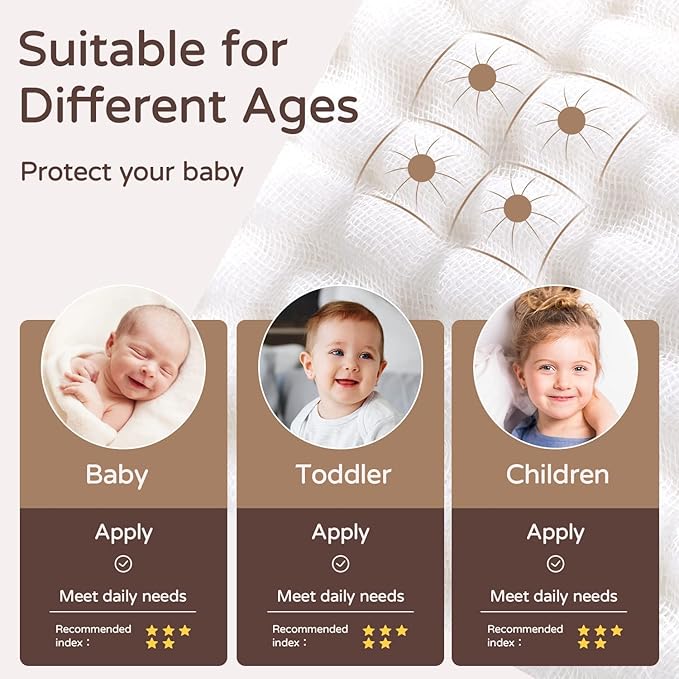 Yoofoss Hooded Baby Towels for Newborn 2 Pack 100% Muslin Organic Cotton Baby Bath Towel with Hood for Babies, Infant, Toddler and Kids, 32x32Inch, Soft and Absorbent Newborn Essential,White-2 Pack