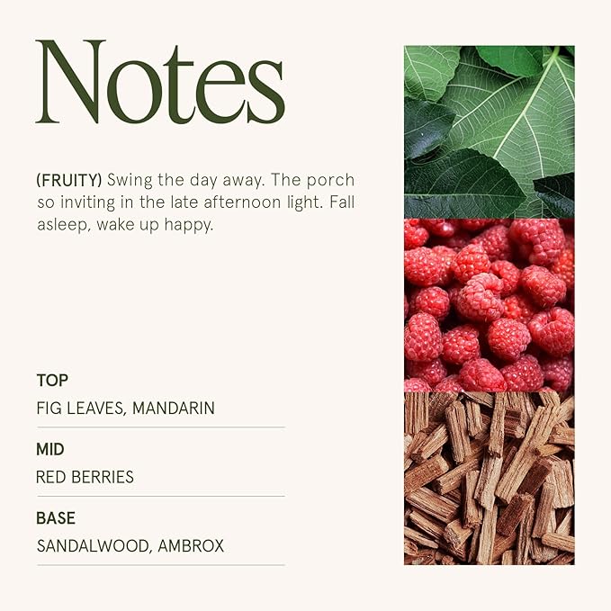 LA JOLIE MUSE Sylvan Figue Candle | Fig Leaf, Red Berries, Sandalwood | 19 oz Large Wooden Wick Candle | Natural Soy Wax | 90 Hours Clean Burn | Gift-Ready for Hosts | Elegant Home Décor