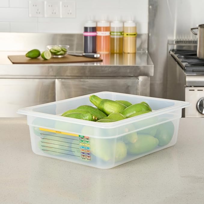 Restaurantware Food Storage Container 1 Pack of 12.7 x 10.3 x 3.9 Inches Plastic Stackable Storage Box White Reusable Label Container Dishwasher Safe For Restaurants And Kitchens