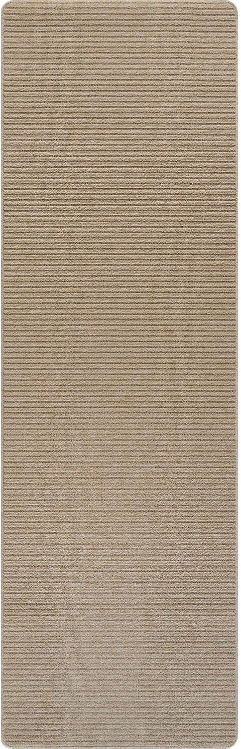 Non Slip Beige Solid Rubber Back Thing Runner Rugs for Living Room 2x7 for Kitchen, Rug for Bedroom and Hallway, Stain Resistant Easy Cleaning Non Shedding Carpet Beige 2 x 7