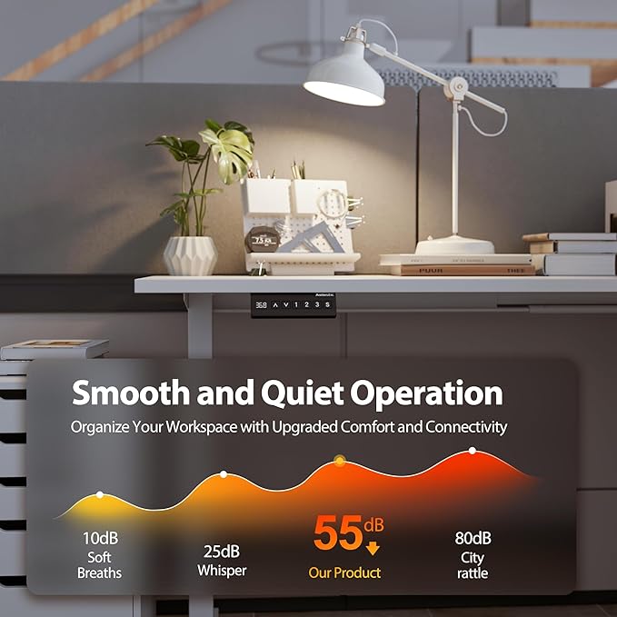 Agilestic L-Shaped Standing Desk Adjustable Height, Electric Corner Standing Desk, Sit Stand Up, 75x61 inch Sit Stand Computer Table, White