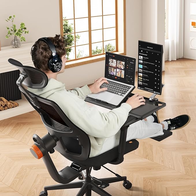 Newtral Ergonomic Office Chair, Ergonomic Mesh High Back Desk Chair, Computer Task Chair, with Footrest, Adaptive Lumbar Support