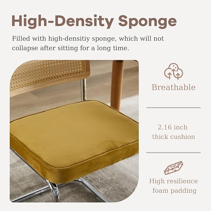 SoarFlash Kitchen Table and Chairs for 2, 24" Dining Table Set for 2 with Velvet Upholstered Chairs, 3 Piece Round Kitchen Table Set, Dining Room Table Set for Small Space, Apartment