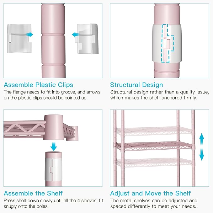 FUTASSI P3 Rolling Clothes Rack, Clothing Racks for Hanging Clothes, Heavy Duty Garment Rack with Wheels, Freestanding Portable Closet Organizer 39.4''W x 14''D x 78.5''H, Max Load 464 LBS, Pink