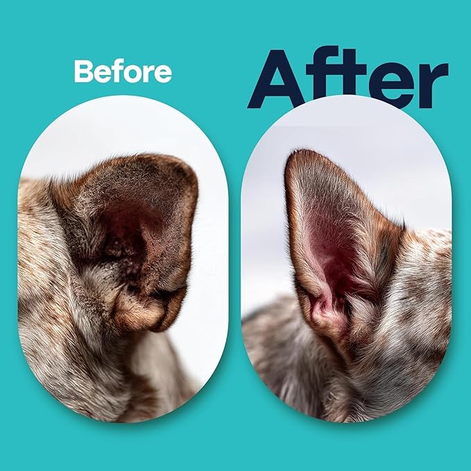 DOCO Dog Ear Cleaner Wipes Finger Cleaning Kit for Dogs & Cats Eucalyptus, Chamomile & Aloe Cat Ear Cleaner Soothes, Deodorizes & Helps Itchy Ears (50 Count)