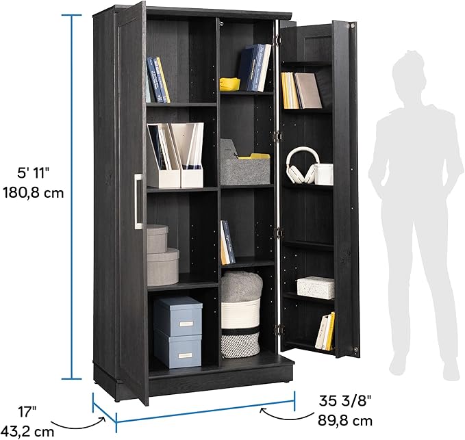 Sauder HomePlus Storage Cabinet, Raven Oak Finish